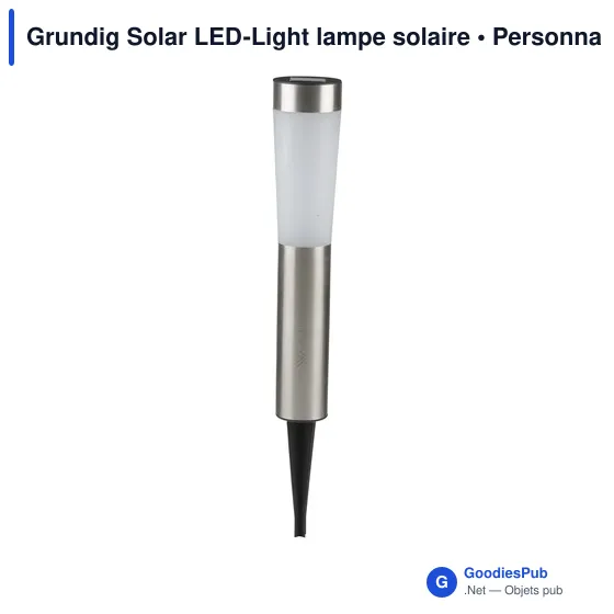 Lampe solaire personnalisable Grundig avec logo pour jardin - Image 2