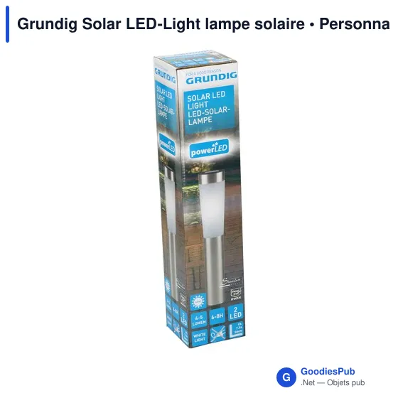 Lampe solaire personnalisable Grundig avec logo pour jardin - Image 3