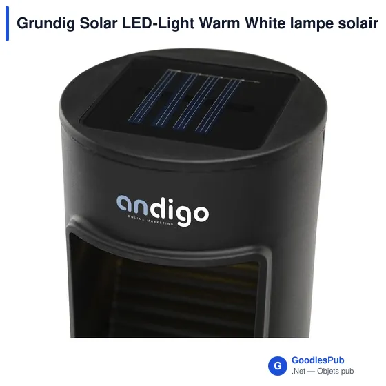 Lampe de jardin personnalisable Grundig Solar LED-Light avec logo - Image 1