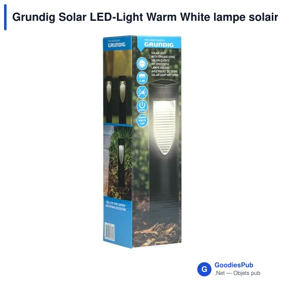 Lampe de jardin personnalisable Grundig Solar LED-Light avec logo - Image 2