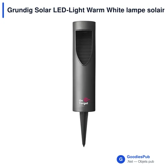 Lampe de jardin personnalisable Grundig Solar LED-Light avec logo - Image 4