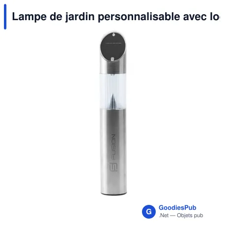 Lampe de jardin personnalisable avec logo - Grundig Solar Stainless Steel