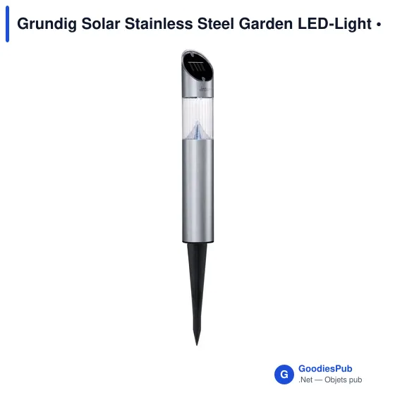 Lampe de jardin personnalisable avec logo - Grundig Solar Stainless Steel - Image 2