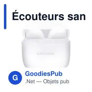 Écouteurs sans fil personnalisables Grundig TWS avec logo - Miniature 2