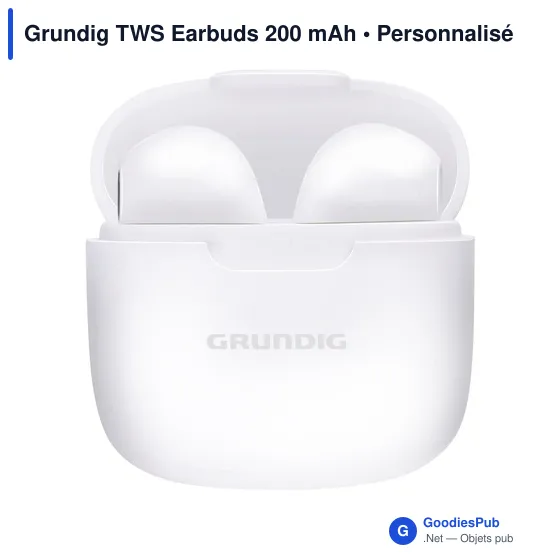 Écouteurs sans fil personnalisables Grundig TWS avec logo - Image 2