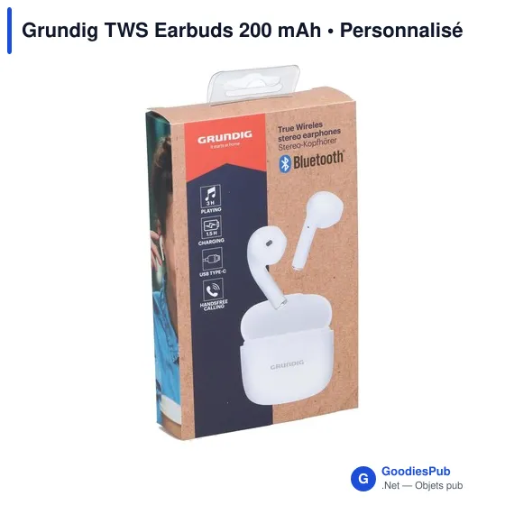 Écouteurs sans fil personnalisables Grundig TWS avec logo - Image 6
