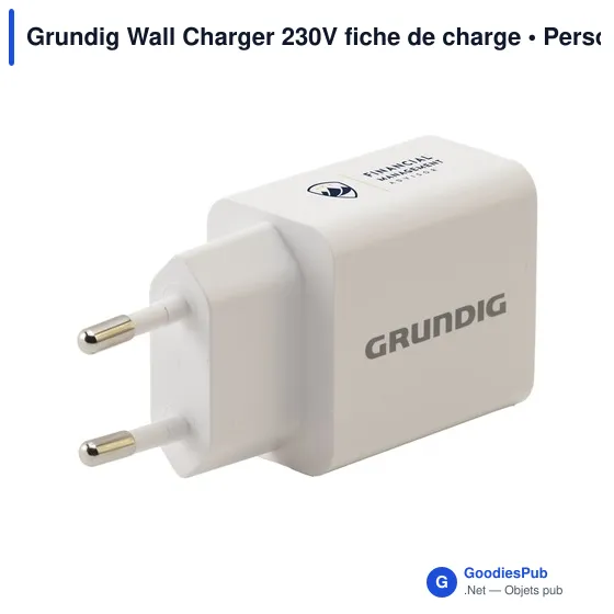 Chargeur mural personnalisable Grundig 230V avec logo - Image 1