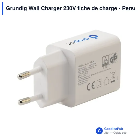 Chargeur mural personnalisable Grundig 230V avec logo - Image 2