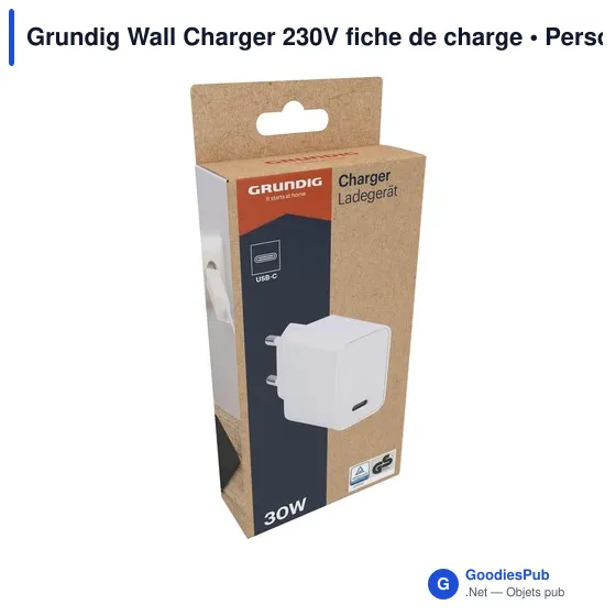 Chargeur mural personnalisable Grundig 230V avec logo - Image 6