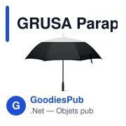 GRUSA Parapluie 27'' en pongée - Miniature 1