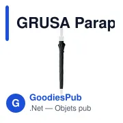 GRUSA Parapluie 27'' en pongée - Miniature 2