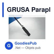 GRUSA Parapluie 27'' en pongée - Miniature 11