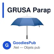 GRUSA Parapluie 27'' en pongée - Miniature 6