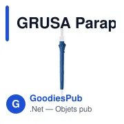 GRUSA Parapluie 27'' en pongée - Miniature 7