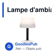 Lampe d'ambiance personnalisable Gusta avec logo - Miniature 1