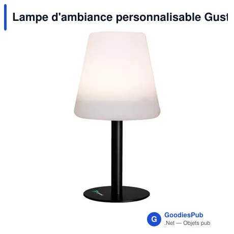 Lampe d'ambiance personnalisable Gusta avec logo