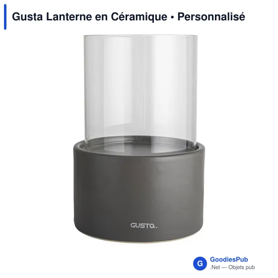Lanterne en Céramique personnalisable pour une ambiance élégante - Gustaavec logo - Image 2
