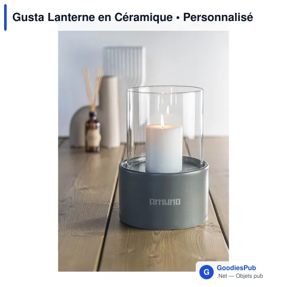 Lanterne en Céramique personnalisable pour une ambiance élégante - Gustaavec logo - Image 3
