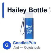 Bouteille d'eau personnalisable Hailey 750 ml avec logo - Miniature 1