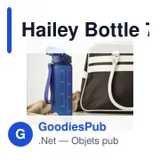 Bouteille d'eau personnalisable Hailey 750 ml avec logo - Miniature 4