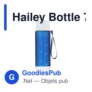 Bouteille d'eau personnalisable Hailey 750 ml avec logo - Miniature 5
