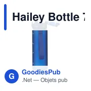 Bouteille d'eau personnalisable Hailey 750 ml avec logo - Miniature 6