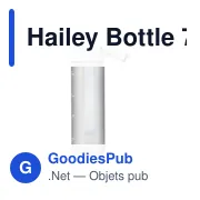 Bouteille d'eau personnalisable Hailey 750 ml avec logo - Miniature 7