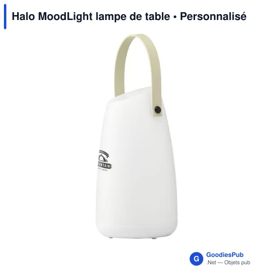 Lampe de table personnalisable Halo MoodLight avec logo - Image 1