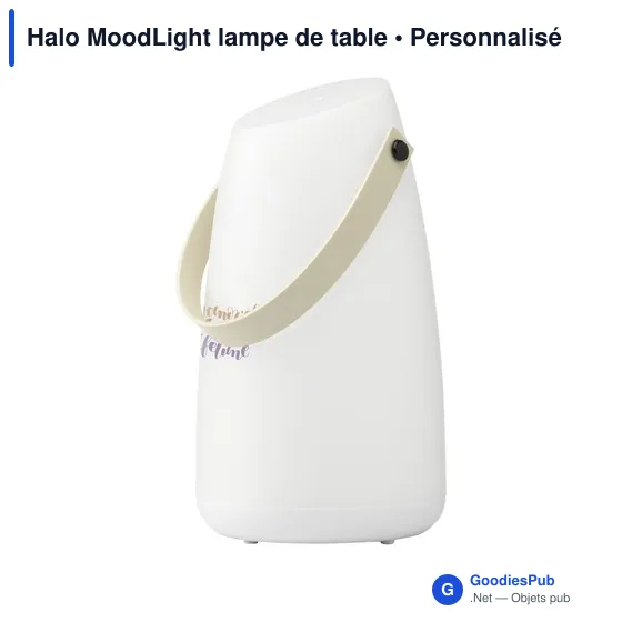 Lampe de table personnalisable Halo MoodLight avec logo - Image 2