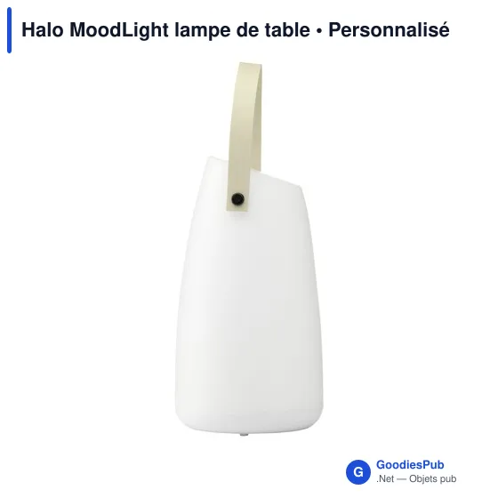 Lampe de table personnalisable Halo MoodLight avec logo - Image 3