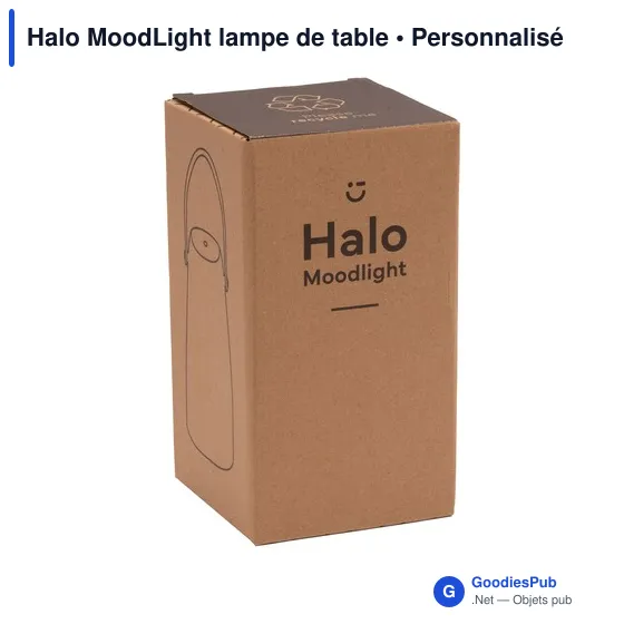 Lampe de table personnalisable Halo MoodLight avec logo - Image 4