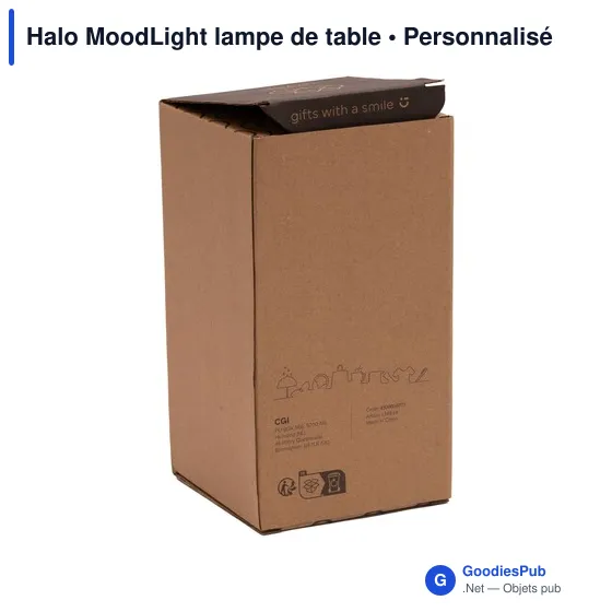 Lampe de table personnalisable Halo MoodLight avec logo - Image 5