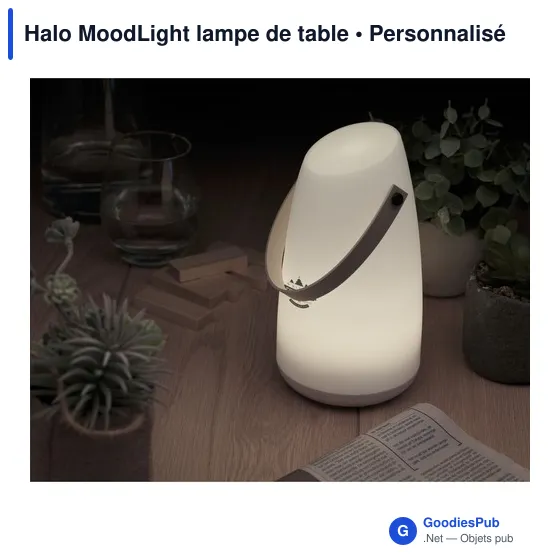 Lampe de table personnalisable Halo MoodLight avec logo - Image 6
