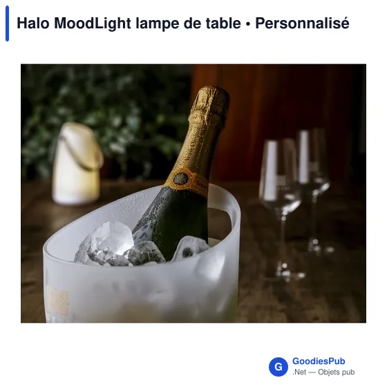 Lampe de table personnalisable Halo MoodLight avec logo - Image 8