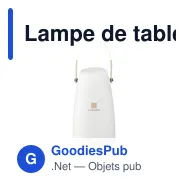 Lampe de table personnalisable Halo MoodLight avec logo - Miniature 9