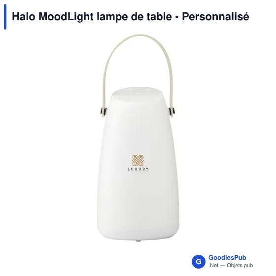 Lampe de table personnalisable Halo MoodLight avec logo - Image 9