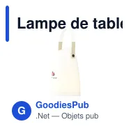 Lampe de table personnalisable Halo MoodLight avec logo - Miniature 10