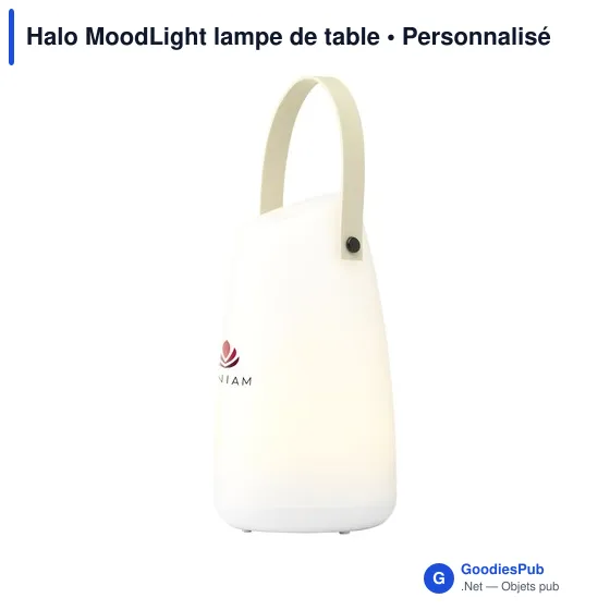 Lampe de table personnalisable Halo MoodLight avec logo - Image 10
