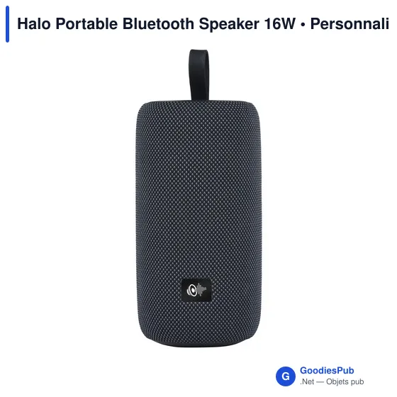 Enceinte Bluetooth personnalisable Halo 16W avec logo - Image 2