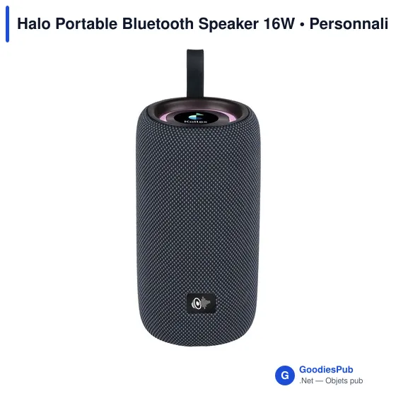 Enceinte Bluetooth personnalisable Halo 16W avec logo - Image 3