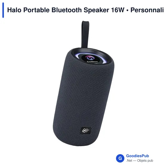 Enceinte Bluetooth personnalisable Halo 16W avec logo - Image 4