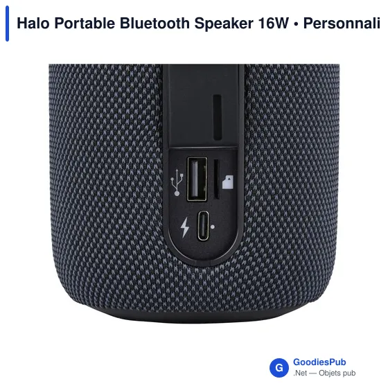 Enceinte Bluetooth personnalisable Halo 16W avec logo - Image 5