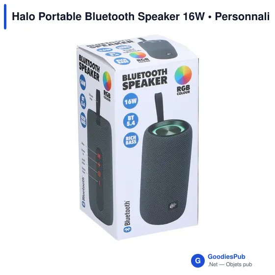 Enceinte Bluetooth personnalisable Halo 16W avec logo - Image 6