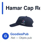 Casquette personnalisable Hamar Cap Recycled Cotton avec logo - Miniature 1
