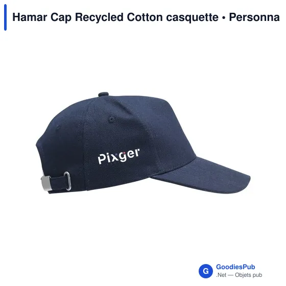 Casquette personnalisable Hamar Cap Recycled Cotton avec logo - Image 2
