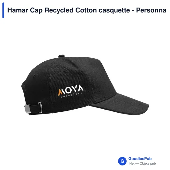 Casquette personnalisable Hamar Cap Recycled Cotton avec logo - Image 11