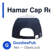 Casquette personnalisable Hamar Cap Recycled Cotton avec logo - Miniature 3