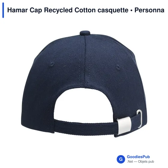 Casquette personnalisable Hamar Cap Recycled Cotton avec logo - Image 3