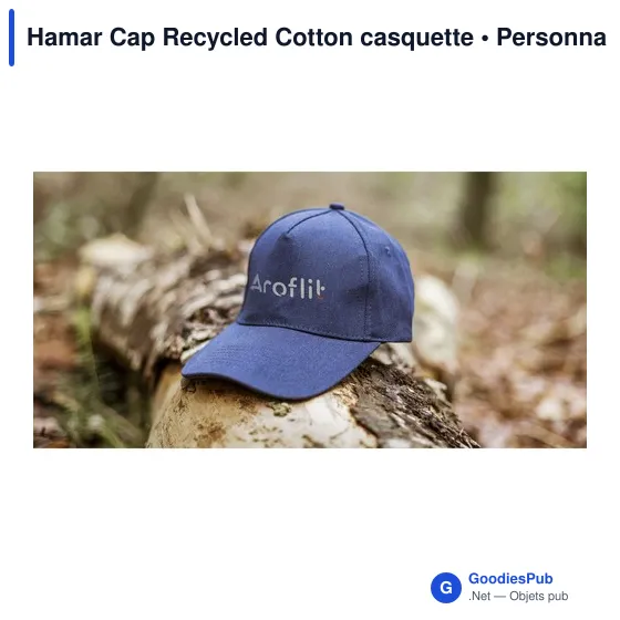 Casquette personnalisable Hamar Cap Recycled Cotton avec logo - Image 4
