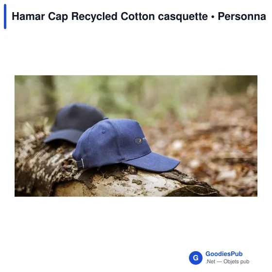 Casquette personnalisable Hamar Cap Recycled Cotton avec logo - Image 5